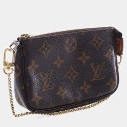 Pre Owned حقيبة ميني بوشيت أكسسواريز قماش مبطن بني مونوغرام لويس فيتون
