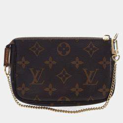 Pre Owned حقيبة ميني بوشيت أكسسواريز قماش مبطن بني مونوغرام لويس فيتون