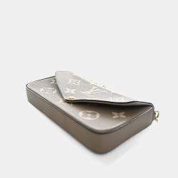 مملوكة مسبقًا حقيبة يد لويس فيتون بوشيت فيليسي مونوجرام امبرينتي لون بيج/كريم عملاقة