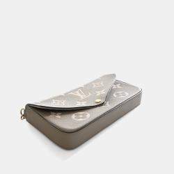 مملوكة مسبقًا حقيبة يد لويس فيتون بوشيت فيليسي مونوجرام امبرينتي لون بيج/كريم عملاقة