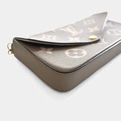 مملوكة مسبقًا حقيبة يد لويس فيتون بوشيت فيليسي مونوجرام امبرينتي لون بيج/كريم عملاقة