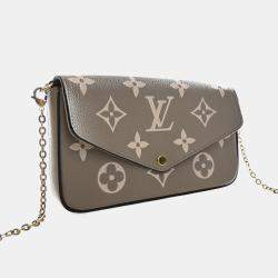 مملوكة مسبقًا حقيبة يد لويس فيتون بوشيت فيليسي مونوجرام امبرينتي لون بيج/كريم عملاقة