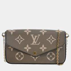 مملوكة مسبقًا حقيبة يد لويس فيتون بوشيت فيليسي مونوجرام امبرينتي لون بيج/كريم عملاقة