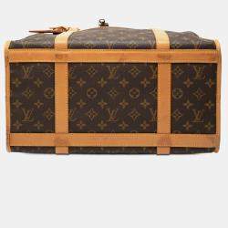 Pre Owned Louis Vuitton Brown Monogram Sac Chien Pet Carrier 40