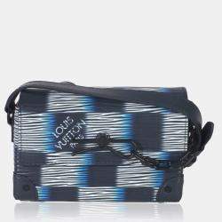 مملوكة مسبقًا محفظة لويس فيتون قابلة للارتداء أبيض/أزرق دايمير باش إبي ستيمر