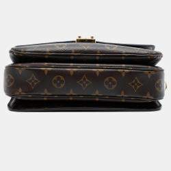 Pre Owned Louis Vuitton Brown Monogram Pochette Metis