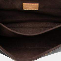 Pre Owned Louis Vuitton Brown Monogram Pochette Metis