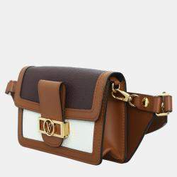 مملوكة مسبقًا Louis Vuitton  Mini Dauphine Brown, White Leather Bumbag GHW