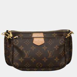 مملوكة مسبقًا Louis Vuitton Brown Coated Canvas Monogram Multi Pochette Accessoires GHW