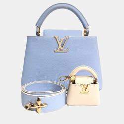 مملوكة مسبقًا Louis Vuitton Blue Leather Capucines BB + Capucines Micro Bag