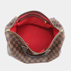 Pre Owned حقيبة لويس فيتون سبيدي باندوليير بني/أحمر داميير إبين كنفس مقاس ٣٥