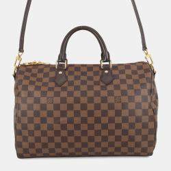 Pre Owned حقيبة لويس فيتون سبيدي باندوليير بني/أحمر داميير إبين كنفس مقاس ٣٥