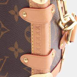 مملوكة مسبقًا Louis Vuitton Side Trunk Pm Handbag Coated Canvas And Leather Monogram Brown
