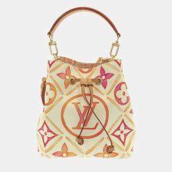 Pre Owned Louis Vuitton Corail Monogram Tile  Lv By The Pool  Neo Noe Bb Shoulder Bag