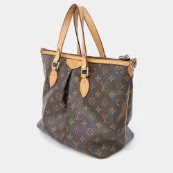 Pre Owned Louis Vuitton Brown PVC Monogram Palermo PM