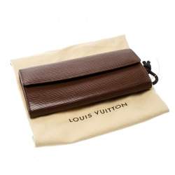 Pre Owned Louis Vuitton Cipango Gold Epi Leather Sarah Wallet
