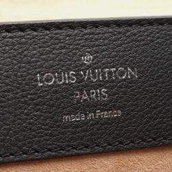 Pre Owned Louis Vuitton Lockme Ever BB Noir Grained Calfskin Leather Top Handle Bag