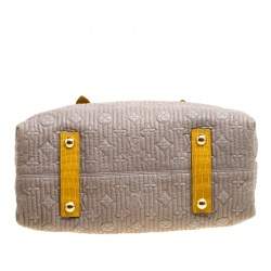 مملوكة مسبقًا Louis Vuitton Grey/Yellow Monogram Leather and Alligator Motard Biker Bag