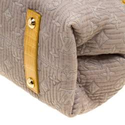 مملوكة مسبقًا Louis Vuitton Grey/Yellow Monogram Leather and Alligator Motard Biker Bag