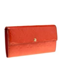Louis Vuitton Orange Sunset Monogram Vernis Porte Tresor International Wallet