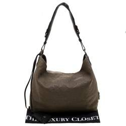 Pre Owned Louis Vuitton Khaki Monogram Antheia Leather Hobo PM Bag