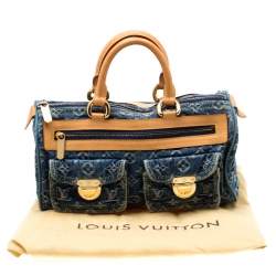 مملوكة مسبقًا حقيبة لوي فيتون نوي سبيدي دنيم مونوغرامي زرقاء
