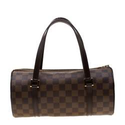 Pre Owned Louis Vuitton Damier Ebene Canvas Papillon 28 Bag
