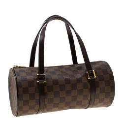 Pre Owned Louis Vuitton Damier Ebene Canvas Papillon 28 Bag
