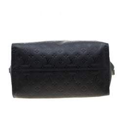 Pre Owned حقيبة لوي فيتون لومينوس جلد إمبراينت سوداء PM