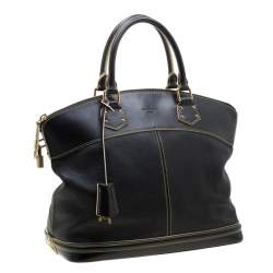 مملوكة مسبقًا Louis Vuitton Black Suhali Leather Lockit MM Bag