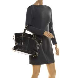 مملوكة مسبقًا Louis Vuitton Black Suhali Leather Lockit MM Bag