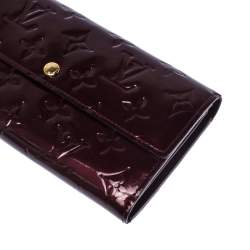 Louis Vuitton Rouge Fauviste Monogram Vernis Sarah Continental Wallet