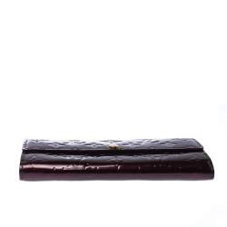 Louis Vuitton Rouge Fauviste Monogram Vernis Sarah Continental Wallet