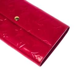 Louis Vuitton Rose Pop Monogram Vernis Sarah Continental Wallet