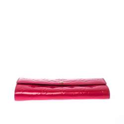 Louis Vuitton Rose Pop Monogram Vernis Sarah Continental Wallet
