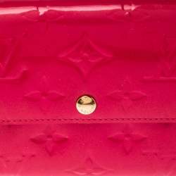 Louis Vuitton Rose Pop Monogram Vernis Sarah Continental Wallet