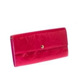 Louis Vuitton Rose Pop Monogram Vernis Sarah Continental Wallet