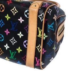 Pre Owned Louis Vuitton Black Multicolore Monogram Canvas Priscilla Bag