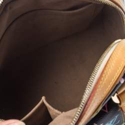 Pre Owned Louis Vuitton Black Multicolore Monogram Canvas Priscilla Bag