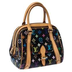Pre Owned Louis Vuitton Black Multicolore Monogram Canvas Priscilla Bag
