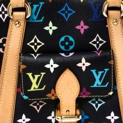 Pre Owned Louis Vuitton Black Multicolore Monogram Canvas Priscilla Bag