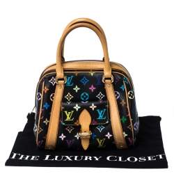 Pre Owned Louis Vuitton Black Multicolore Monogram Canvas Priscilla Bag
