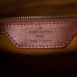 Pre Owned حقيبة لوي فيتون سان جاك جلد أيبي كينيان فاون بني GM