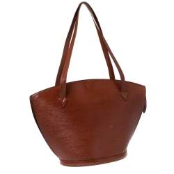 Pre Owned حقيبة لوي فيتون سان جاك جلد أيبي كينيان فاون بني GM