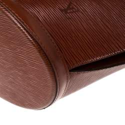 Pre Owned حقيبة لوي فيتون سان جاك جلد أيبي كينيان فاون بني GM