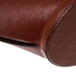 Pre Owned حقيبة لوي فيتون سان جاك جلد أيبي كينيان فاون بني GM