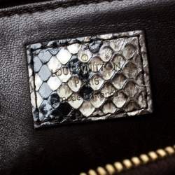 Pre Owned Louis Vuitton Beige Python Leather Alma BB Bag