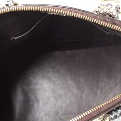 Pre Owned Louis Vuitton Beige Python Leather Alma BB Bag