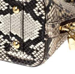 Pre Owned Louis Vuitton Beige Python Leather Alma BB Bag