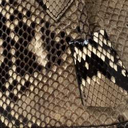 Pre Owned Louis Vuitton Beige Python Leather Alma BB Bag